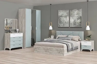 Лагуна» модульная мебель для спальни от МЛК Можга - купить по цене 96376  руб. с доставкой по СПб и РФ