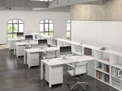 нюансы расстановки мебели в офисе | Корпоративный дизайн офиса, Офисы  дизайнеров интерьера, Интерьер офиса