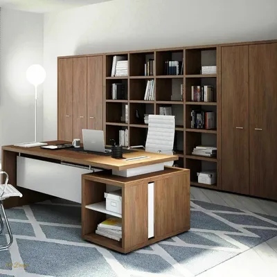 Проект расстановка офисной мебели Имаго - офис на 3 рабочих места - цвет  венге-серый. мебель имаго. 2 прямых столы, 1 стол угловой. шкафы.