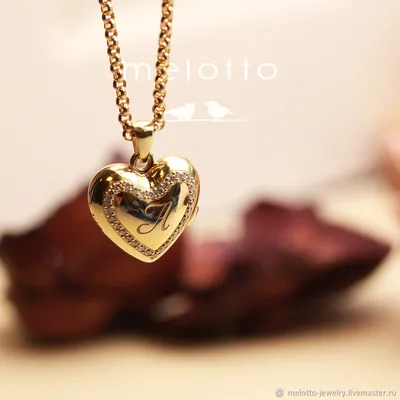 Купить Кулон-сердце золотой/Медальон-сердце золотой/Подвеска-сердце  золотая/Кулон с фото сердце за 299р. с доставкой