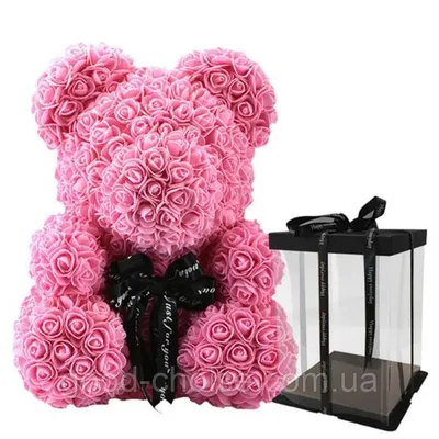 Мишка из Роз Teddy Bear pink розовый 23см в подарочной коробке в подарочной  коробке купить в Украине недорого | Продажа, распродажа, акции, цены, отзывы