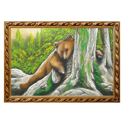 Медведи на дереве картина - 69 фото
