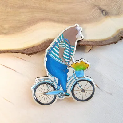 Иллюстрация Ехали медведи на велосипеде в стиле графика, детский,