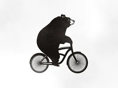 Цирковой Медведь На Велосипеде Иллюстрация Плоского Вектора — стоковая  векторная графика и другие изображения на тему Афиша - iStock