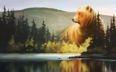 три бурых медведя идут по лесу, картинка медведя в лесу фон картинки и Фото  для бесплатной загрузки