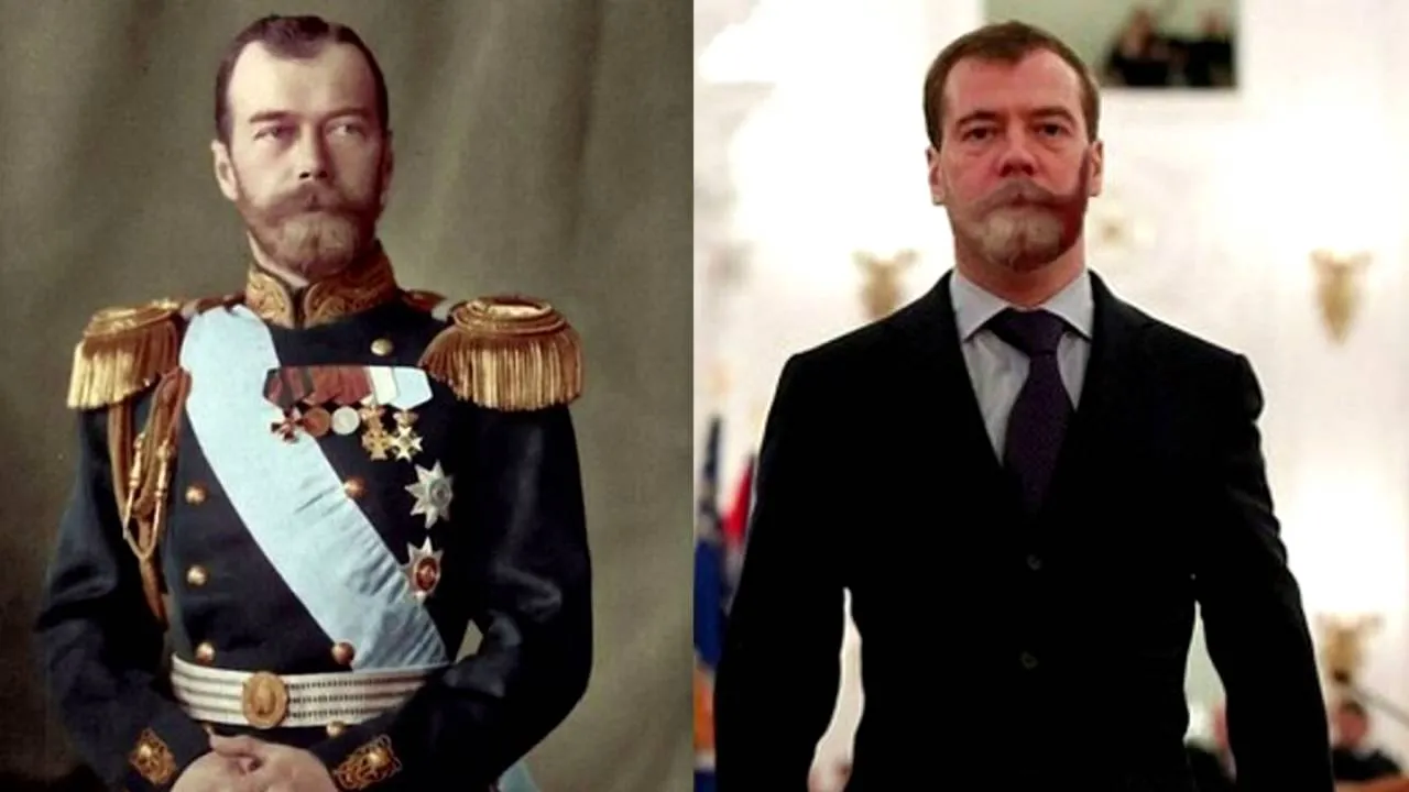 А ведь Дмитрий Медведев и император Николай || схожи в чем-то во внешности  | Пикабу