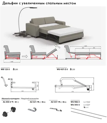 Механизмы трансформации диванов Дельфин