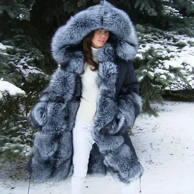 Меховая куртка-парка с итальянской плащевкой (ID#689983919), цена: 48100 ₴,  купить на Prom.ua