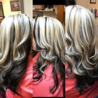 Покраска волос в два цвета - 78 фото
