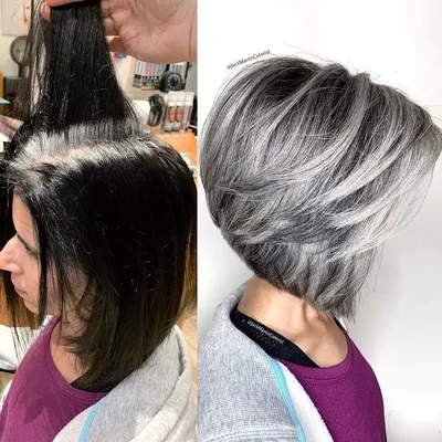 black to lavender to silver ombre by Savannah. | dream hair | Color de  pelo, Mechas, Colores de pelo