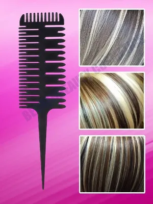 Купить Профессиональная расческа для волос с плетением и мелированием из  фольги розового цвета | Joom