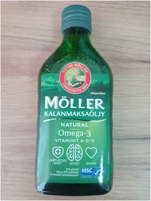 Моллер омега-3 с витаминами А ,Д ,Е(Moller omega-3) жидкий рыбий жир 500 мл.