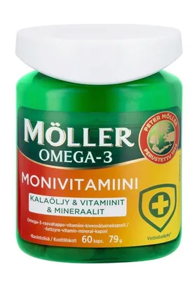 Рыбий жир Moller Vahva Omega-3 Omega-3-Rasvahappokapseli Ravintolisa  90G/70Kaps – купить за 2 971 ₽ с доставкой из Финляндии