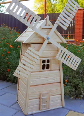 Декоративная мельница: красивое украшение сада своими руками (110 фото) |  Diy yard decor, Windmill woodworking plans, Bird houses ideas diy