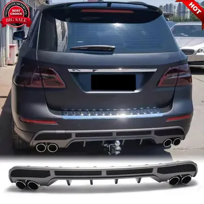 Rear Bumper Diffuser Lip With Tail Pipe Tips For Mercedes W166 ML350 ML550  11-15 | eBay