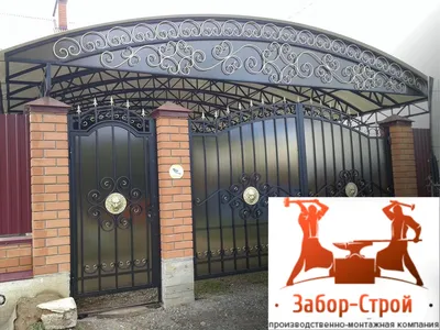 Металлические ворота с элементами ковки и калиткой — купить в  Красновишерске с установкой, цена от 100980 руб.