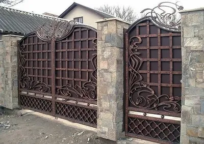 Кованые ворота распашные - купить в Москве по цене от производителя | ГК \" Ворота-24\"