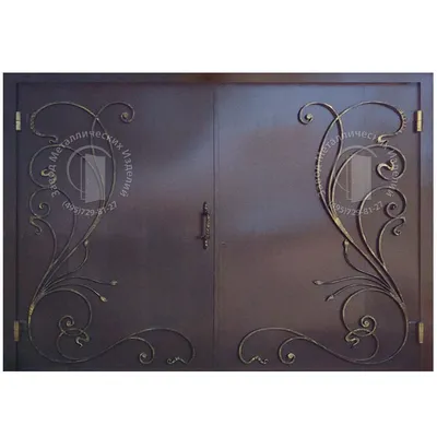Ворота с элементами ковки и профлистом: купить по цене от 46185 руб. в Спб  от производителя «ЛАВА»