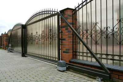 Ворота из профлиста, кованные ворота, ворота с элементами ковки - 25000  грн, купить на ИЗИ (37641406)