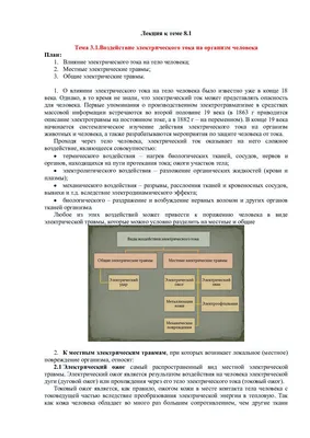 Презентация по БЖ тема \" Действие электрического тока на организм человека\"