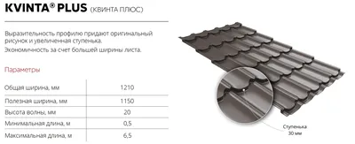Металлочерепица квинта плюс 0,45 Drap RR 32 темно-коричневый в Ярославле –  купить по низкой цене от компании Империя строй