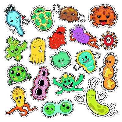 Рисунки для детей микробы - 38 фото