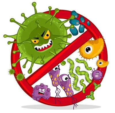 Картинки Микробы и бактерии для детей (38 шт.) - #7223