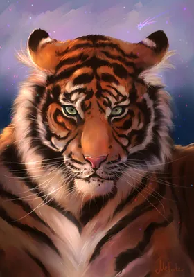 Милый тигр - Тигры. Распечатать или скачать раскраску бесплатно