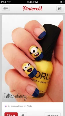 Despicable me nails (minions) | Minion nails, Nails, Creative nails