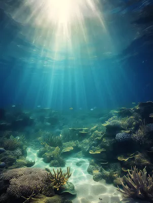 Подводный мир ,город под водой,люди…» — создано в Шедевруме