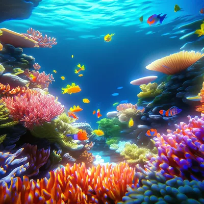 Подводный мир, под водой, водоросли…» — создано в Шедевруме