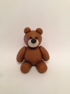 МИШКА из пластилина. Поделки для детей. Мастер класс лепка. How to make a  bear. Plasticine - YouTube