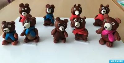 Медведь из пластилина