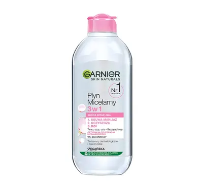 Garnier Мицеллярная Розовая вода, Очищение+Сияние, для тусклой и  чувствительной кожи, 400 мл - купить с доставкой по выгодным ценам в  интернет-магазине OZON (1167144404)