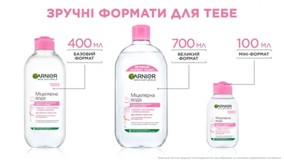 Мицеллярная вода Garnier Skin Naturals с розовой водой для чистки кожи  лица, 400 мл - купить по лучшей цене в Prostor