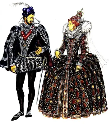 Костюм Англии эпохи Возрождения (16 век) | Средневековая одежда, Костюм,  Мода эпохи возрождения