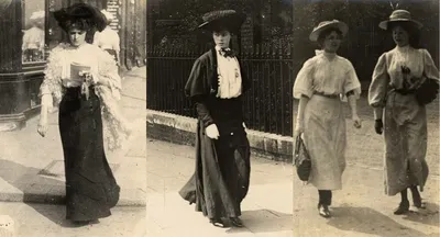 Эдвардианская мода на фото 1900-х годов