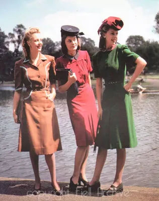 Мода 40 х годов ✔️ Женская мода 40 х годов