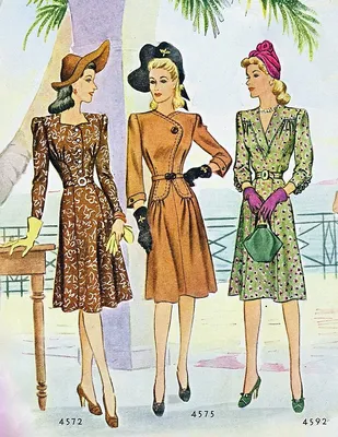 Fashion Show: Мода 1940-1945 гг | Историческая мода, Стиль ретро, Старая  одежда