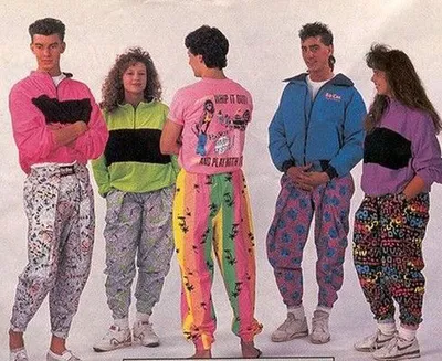 Глянцевая мода 1980-х годов 80er jahre retro стильный 1980-е годы неоновый  фарбен популярная уличная мода 8039-х годов красочная одежда с большими  волосами подростки, одетые в эпоху диско-музыки генеративный ии | Премиум  Фото