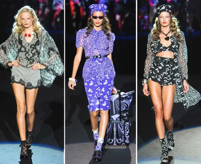 Мода весна-лето: Прекрасные модели в стиле ретро от Anna Sui