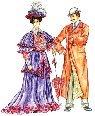 Костюм конца 19 - начала 20 века | Женщина, Костюм, Историческая мода