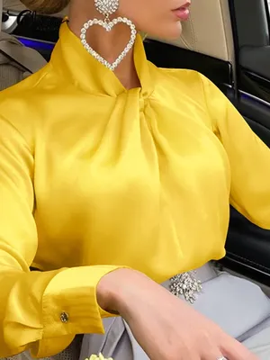Оригинальные и неординарные фасоны модных шёлковых блузок на каждый день |  Блузки, Атласные блузки, Атласная блузка