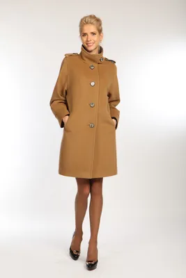 Пальто с воротником и вальяжным рукавом (модель О-685)