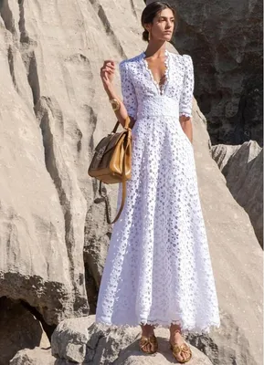 Белое платье. Купить длинное платье в интернет магазине Пафос