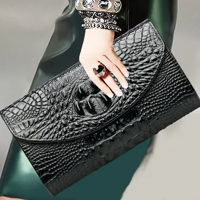 Брендовый Модный женский клатч из крокодиловой кожи B, роскошные женские  вечерние сумки и клатчи из кожи аллигатора с цепочкой, женская сумка на  плечо | AliExpress