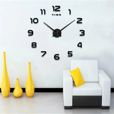 Modern Design Large Wall Clock 3D Quartz Clocks Fashion Watches Mirror  Stickers~ | eBay