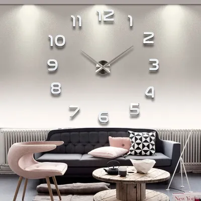 Modern Design Large Wall Clock 3D Quartz Clocks Fashion Watches Mirror  Stickers~ | eBay