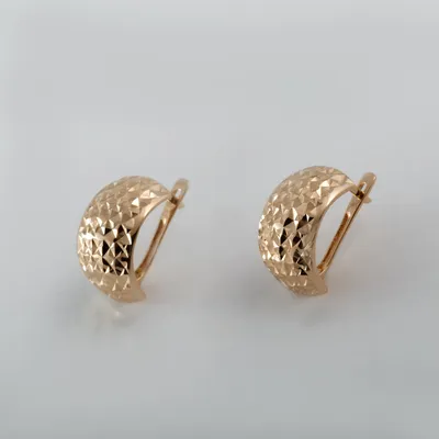 Золотые серьги с алмазной гранью без камней СП20311А (ID#1021913862), цена:  15272 ₴, купить на Prom.ua