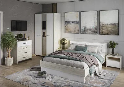 Модульная мебель для спальни СОРЕНТО Дуб Бонифаций купить в Екатеринбурге |  Интернет-магазин VOBOX